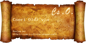 Cseri Olívia névjegykártya